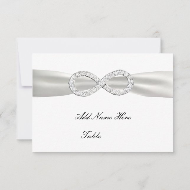 Cartão de Localização de Mesa de Casamento Diamant (Frente)