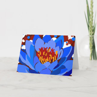 Cartão de Lotus azul