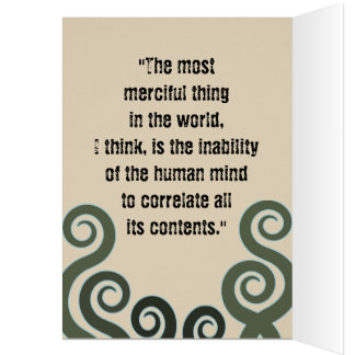 Cartão de Lovecraft, retrato de Lovecraft