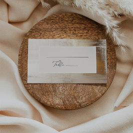 Cartão De Lugar Abstrato ouro | Plano De Casamento Elegante