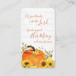 Cartão De Lugar Ação de Graças dos Obrigados Elegante