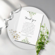 Agradecimento de Casamento em Roteiro de Vegetação
