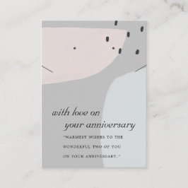 Cartão De Lugar ANIVERSÁRIO DE NECKLACE AZUL DE CINZA abstrato