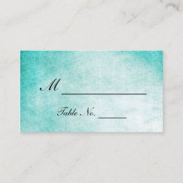 Cartão De Lugar Aqua Hummingbird Watercolor Place Cards