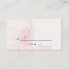 Cartão De Lugar Aquarela Rosa Bege | Casamento