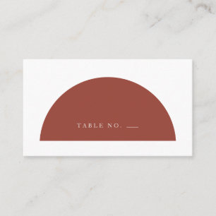 Cartão De Lugar Arch Terracotta minimalista e Cream Flat