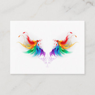 Cartão De Lugar Asas Fluffy Rainbow