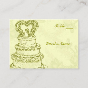 Cartão De Lugar Assento da Mesa do casamento vintage