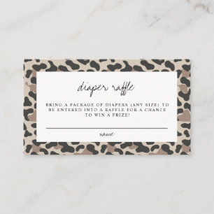 Cartão De Lugar AUBREE Leopard Impressão Safari Fralda Raffle