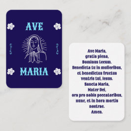 Cartão De Lugar Ave Maria Prayer Card - Latim Hail Mary