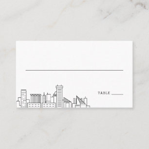 Cartão De Lugar Baltimore Wedding Coloque as placas frontais e t