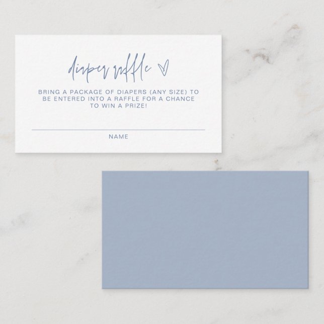 Cartão De Lugar Bilhete Azul de Fralda Azul Marlo Modern Boho Dust (Frente/Verso)
