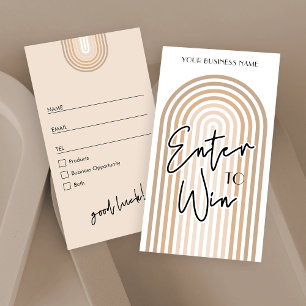 Cartão De Lugar Bilhete Raffle do Prêmio Creme de Arco Retroativo