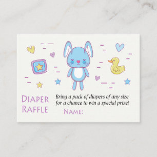 Cartão De Lugar Bilhetes de Fralda de coelho azul