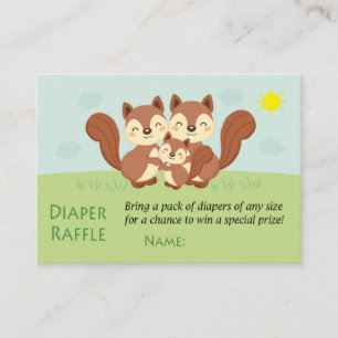 Cartão De Lugar Bilhetes de Fralda de Esquilo