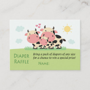 Cartão De Lugar Bilhetes de Fralda de Vaca