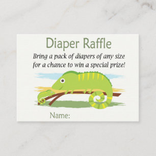 Cartão De Lugar Bilhetes de Raffle Fralda Chameleon
