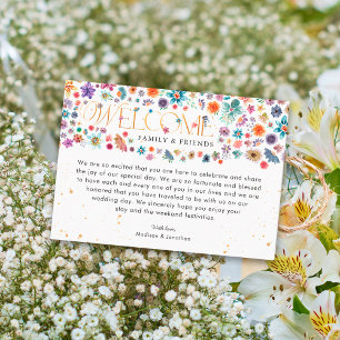 Cartão De Lugar Boho Chic Caprichoso Tipografia Dourada de Flores
