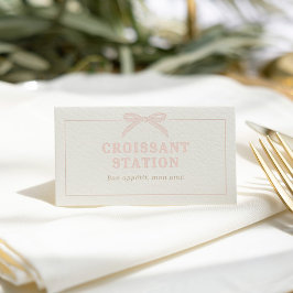 Cartão De Lugar Bonjour Bébé Pink Paris Eiffel Chá de fraldas