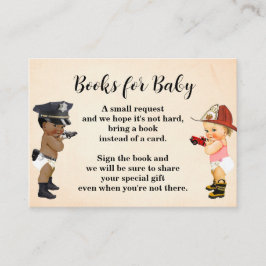 Cartão De Lugar Bring a Book Little Recruit Baby Shower Card