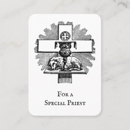 Cartão De Lugar Buquê de oração espiritual do Padre Católico