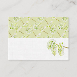 Cartão De Lugar Cadeias verdes: nome aquarela