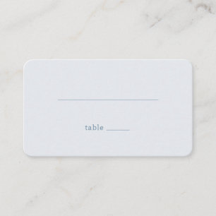 Cartão De Lugar Calmo Minimalista Linha Azul