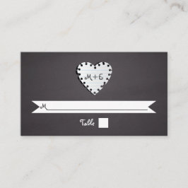 Cartão De Lugar Cartaz do cartucho de papel monograma