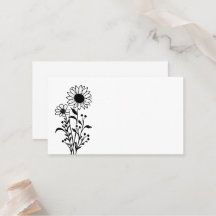 Casamento Branco Negro Minimalista Floral Elegante