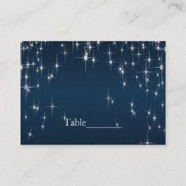 Cartão De Lugar Casamento Charming Star Struck | Azul Marinho