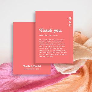 Cartão De Lugar Casamento Cor-de-rosa Chic Retro Brilhante Coral O