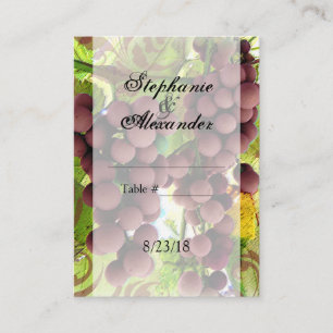 Cartão De Lugar Casamento de aboborinhas/Uvas Verdes