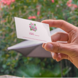 Cartão De Lugar Casamento de Buquê de Peony