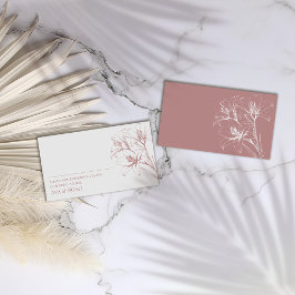 Cartão De Lugar Casamento de Contorno de Lily Rosa