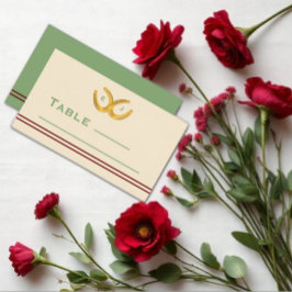 Cartão De Lugar Casamento de ferraduras ocidentais