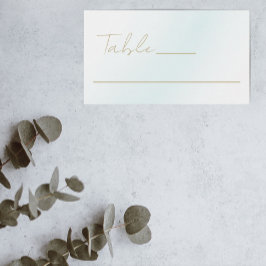 Cartão De Lugar Casamento de Onda Blue Watercolor