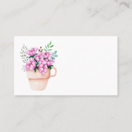 Cartão De Lugar Casamento de Primavera do Partido Flor Flor de Águ