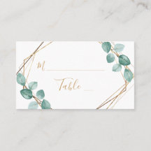 Casamento de Script Dourado Moderno Eucalyptus Wat