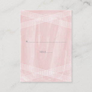 Cartão De Lugar Casamento Deco de Aquarela Rosa