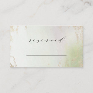 Cartão De Lugar Casamento Dourado de Assentos Reservado Ombre Prim