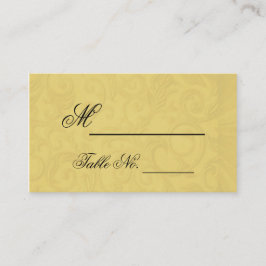 Cartão De Lugar Casamento Dourado Midas Touch