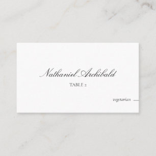 Cartão De Lugar Casamento Elegante e Minimalista com Escolha de Re