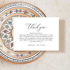 Cartão De Lugar Casamento Elegante e Moderno Obrigado