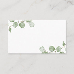 Cartão De Lugar Casamento Eucalyptus Watercolor