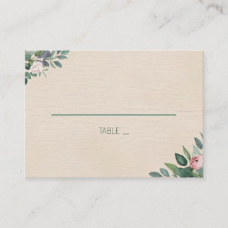 Cartão De Lugar Casamento Floral Blush Sage