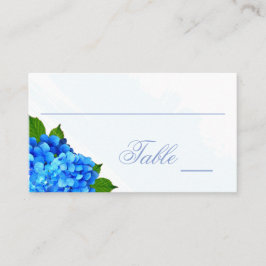 Cartão De Lugar Casamento Floral de Hortênsia Azul