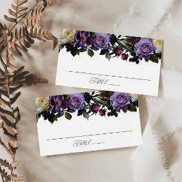 Cartão De Lugar Casamento Floral Moody Gothic