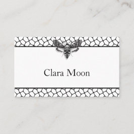 Cartão De Lugar Casamento Gótico | Lace preto e branco