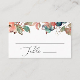 Cartão De Lugar Casamento no Jardim Botânico Elegante | Folhas de
