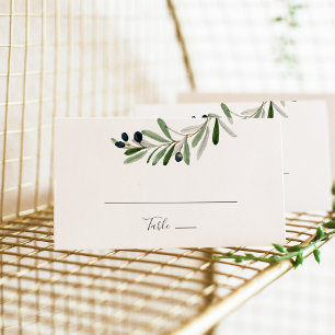 Cartão De Lugar Casamento Plana Moderno Branch Olive Branch